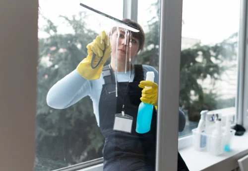 Nettoyage de vitres intérieures et extérieures à la Gravelle